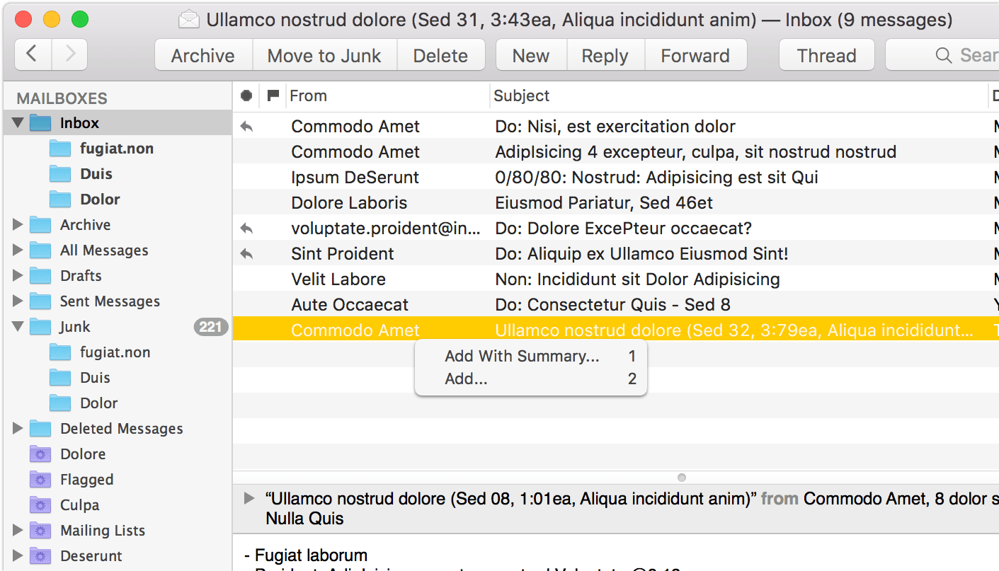 Macos service for send to omnifocus email